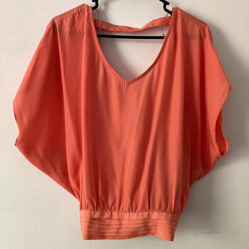Love Culture Orange Cut-Out Blouse